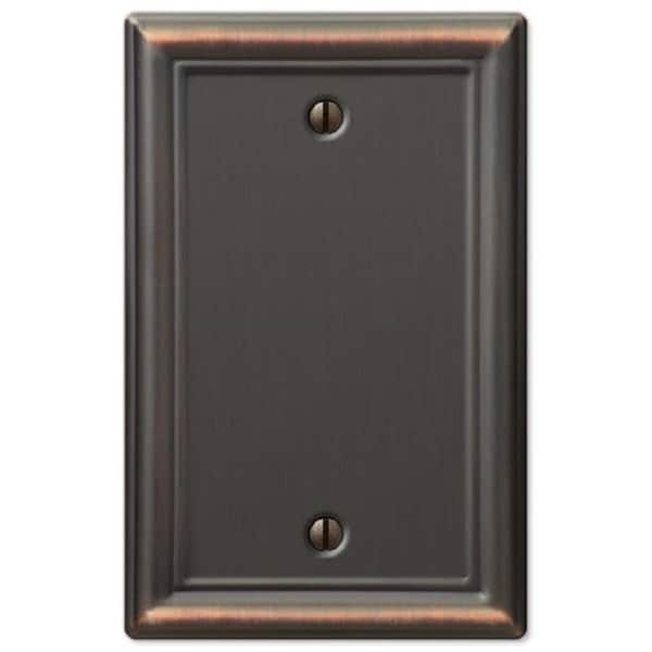 Amertac AmerTac 101536 Single Blank Aged Bronze Wall Plate 101536 - main